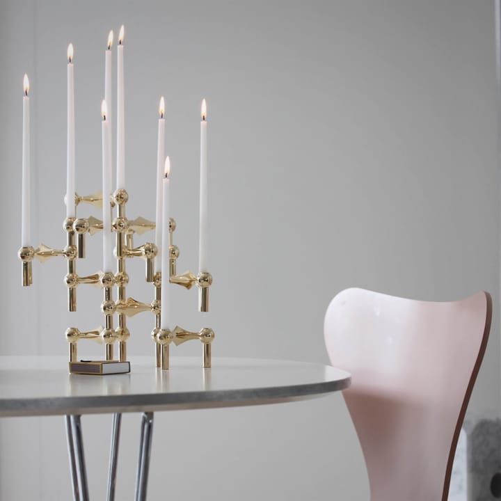 STOFF Nagel lysestake, messing STOFF