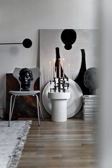 STOFF Nagel lysestake - Svart krom - STOFF