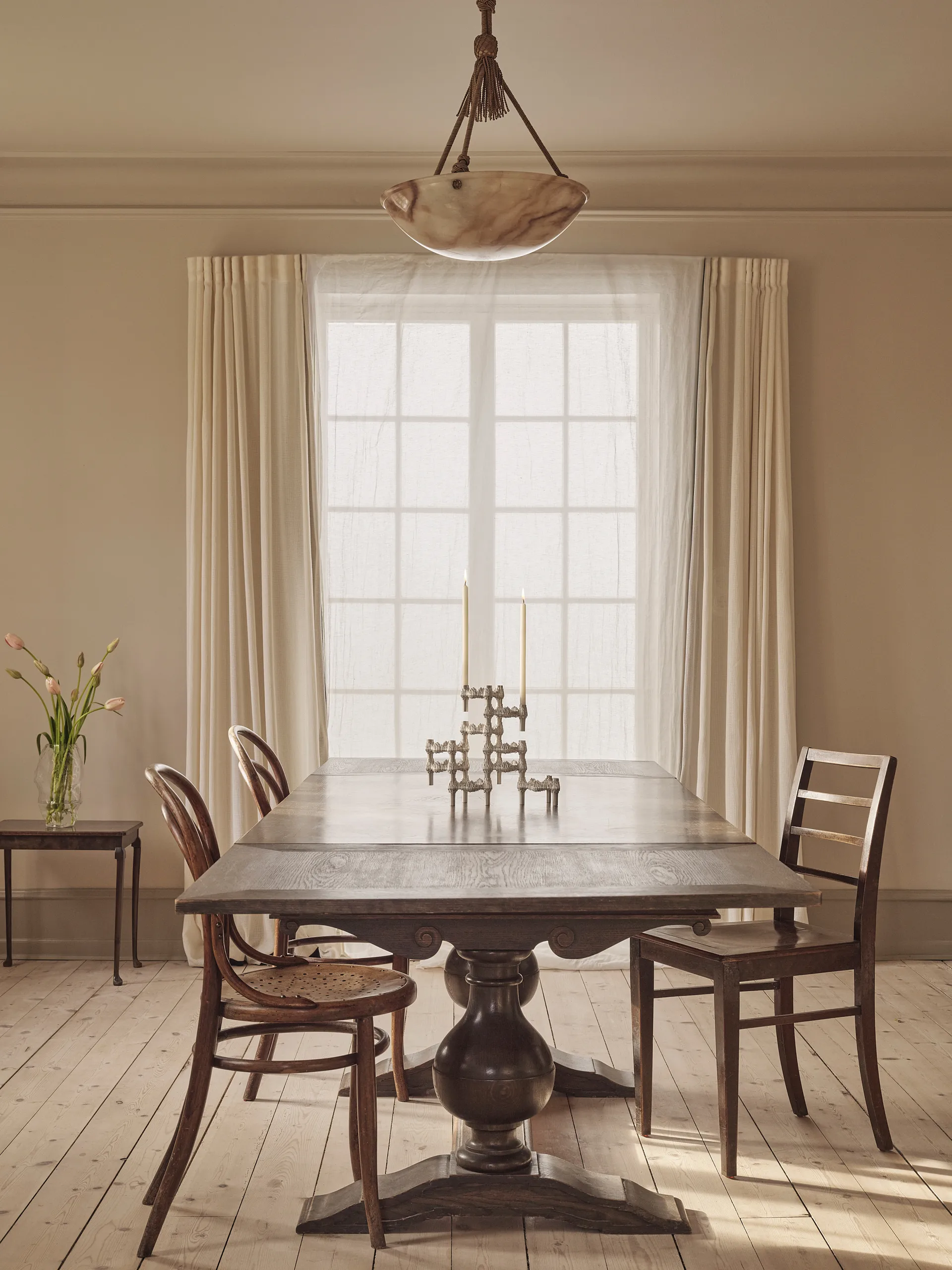 STOFF Quist lysestake 3-pakning, Børstet krom STOFF