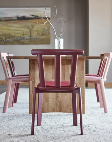 Alt stol kledd sete bjørk - Hallingdal 65-694 maroon-lingon 19 - Stolab