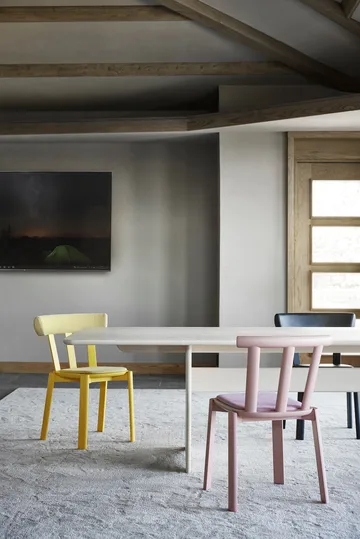 Alt stol kledd sete bjørk - Vidar 4, 633 pink-malva 27 - Stolab