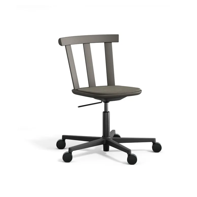 Alt stol snurrstativ kledd sete bjørk, Hallingdal 65-153 mørk grå-mörkgrå 62 Stolab