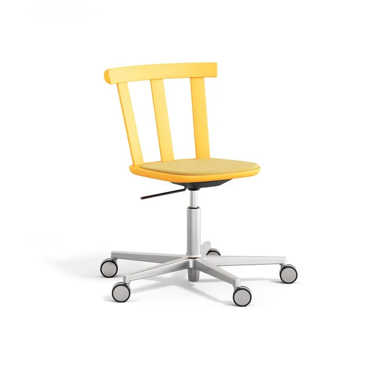 Alt stol snurrstativ kledd sete bjørk - Hallingdal 65-407 yellow-klargul 80 - Stolab