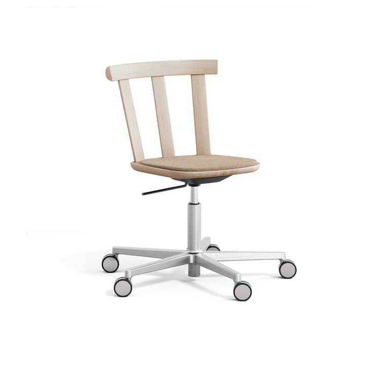 Alt stol svingstativ trukket sete eik - Hallingdal 65-200 beige-lys mattlakk - Stolab