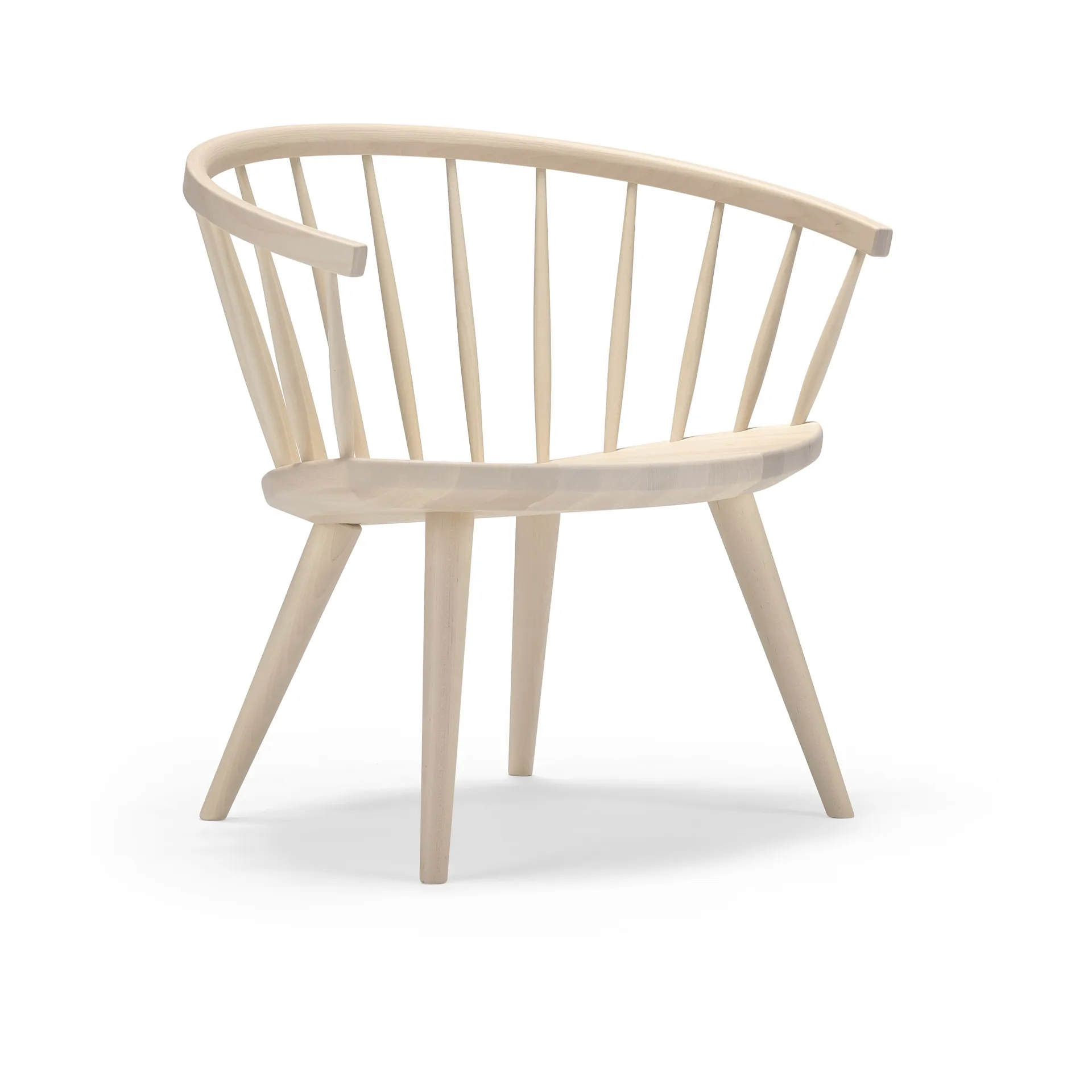 Arka loungestol bjørk, Lys mattlakk Stolab