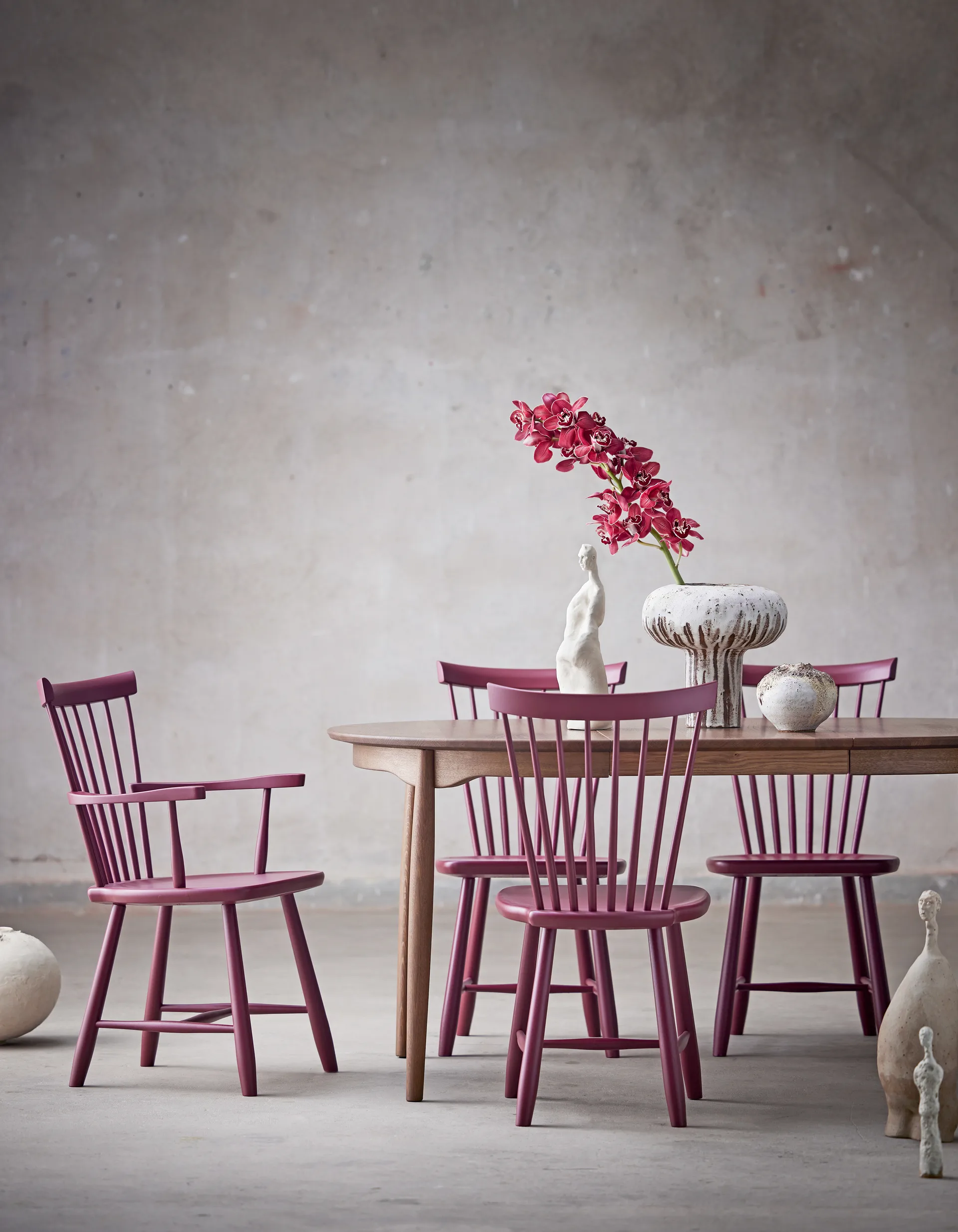 Lilla Åland karmstol bjørk, Lingon 19 Stolab