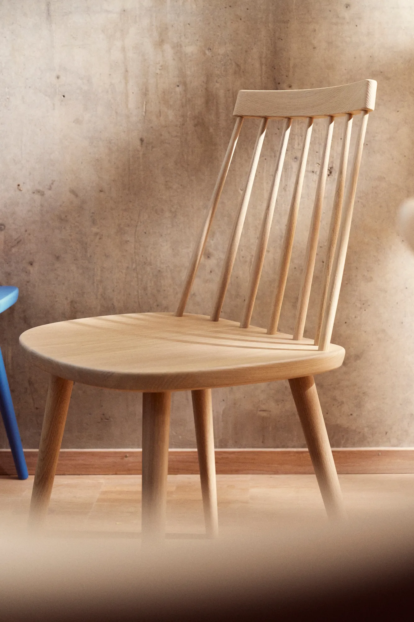 Pinnockio stol eik, Lys mattlakk Stolab