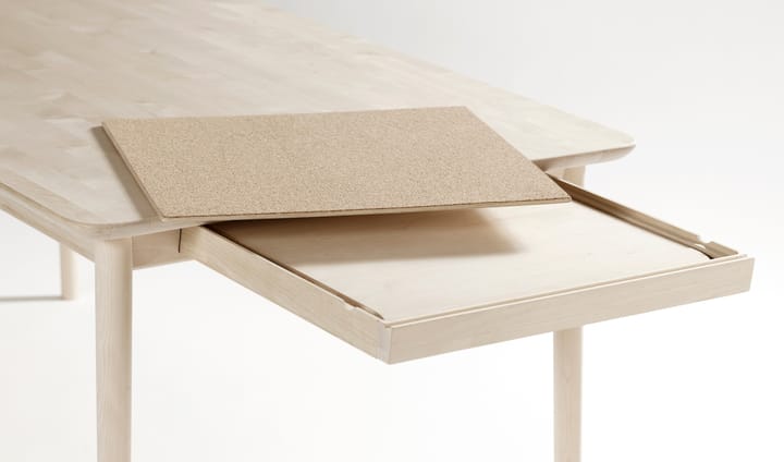 Prima Vista bord, Bjørk hvitoljet 120 x 90 cm hvitoljet + ilegg Stolab