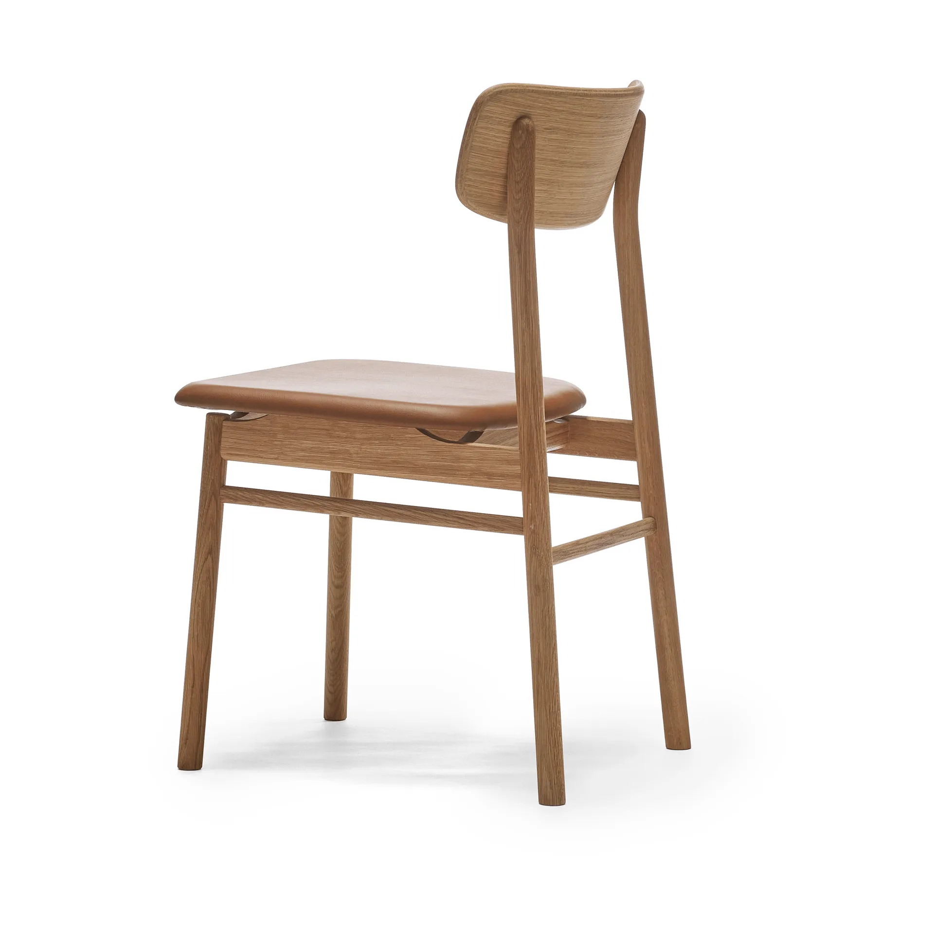 Prima Vista stol oljet eik, Skinn Elmosoft 43807 cognac Stolab