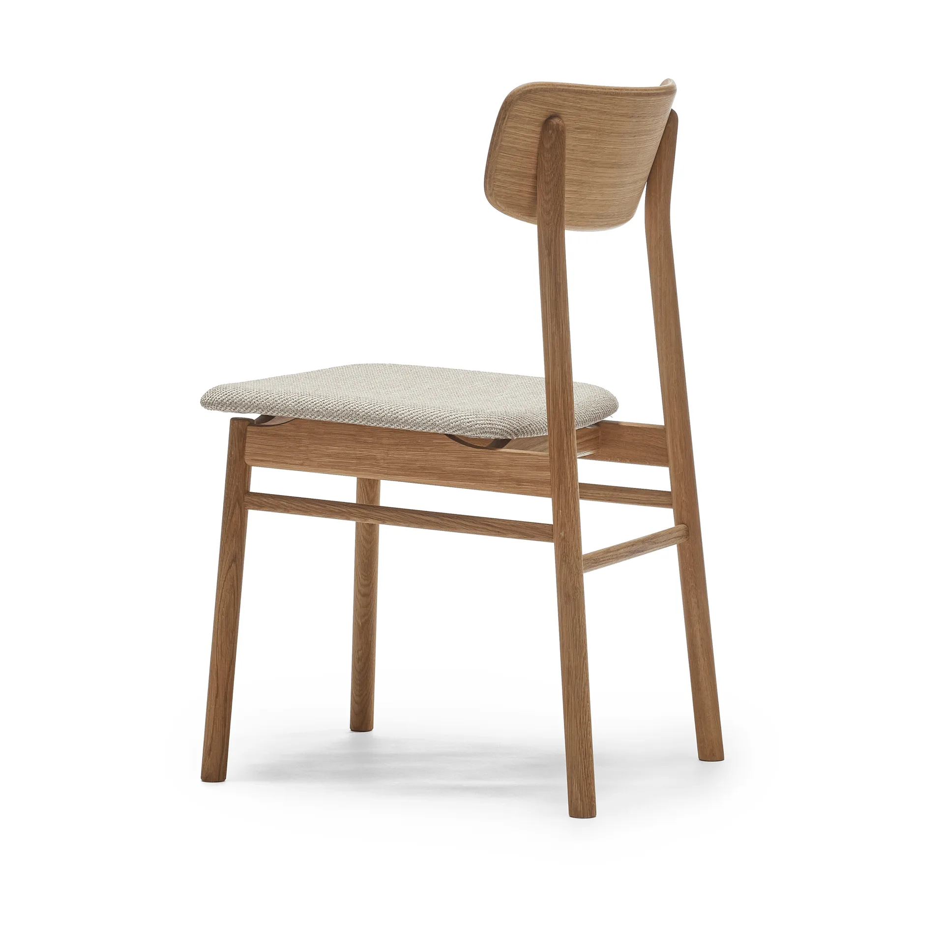 Prima Vista stol oljet eik, Tekstil Atto Driftwood V3576/01 grå Stolab