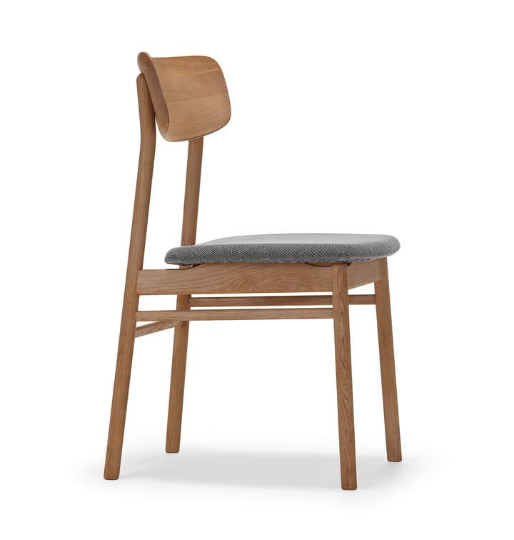 Prima Vista stol oljet eik - Tekstil blues 9202 brun-beige - Stolab