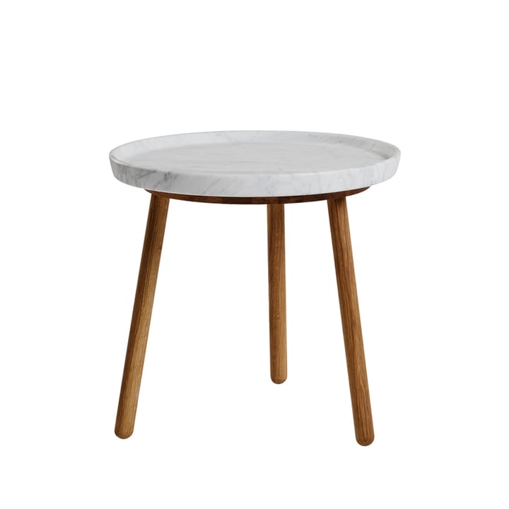 Tureen settbord - Marmor hvit, Ø 52 cm, naturlig oljet eikeben - Stolab