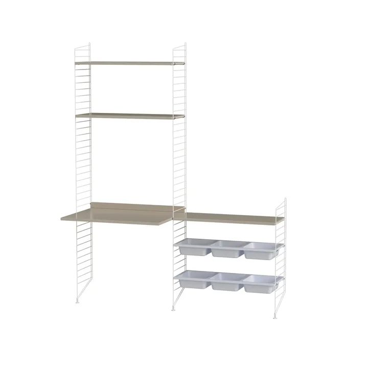 String barnerom beige & hvit - Kombinasjon E - String