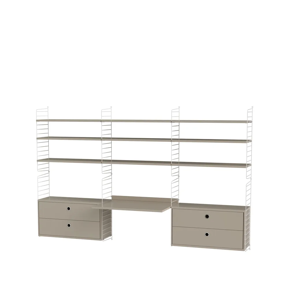 String barnerom beige & hvit - Kombinasjon F String