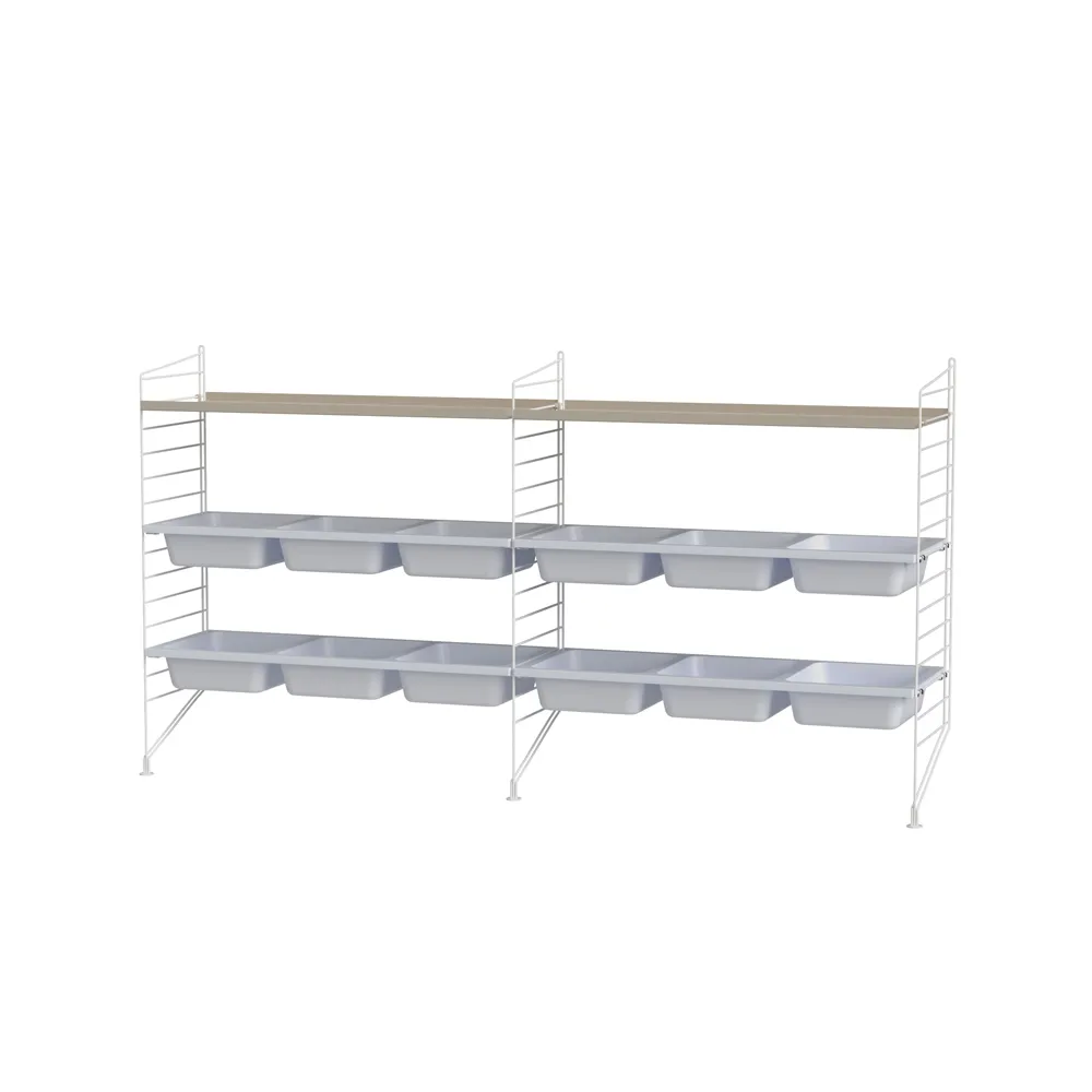 String barnerom beige & hvit - Kombinasjon F,  String