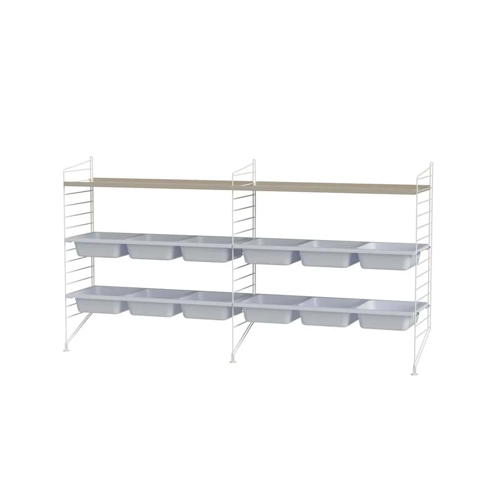 String barnerom beige & hvit - Kombinasjon F String