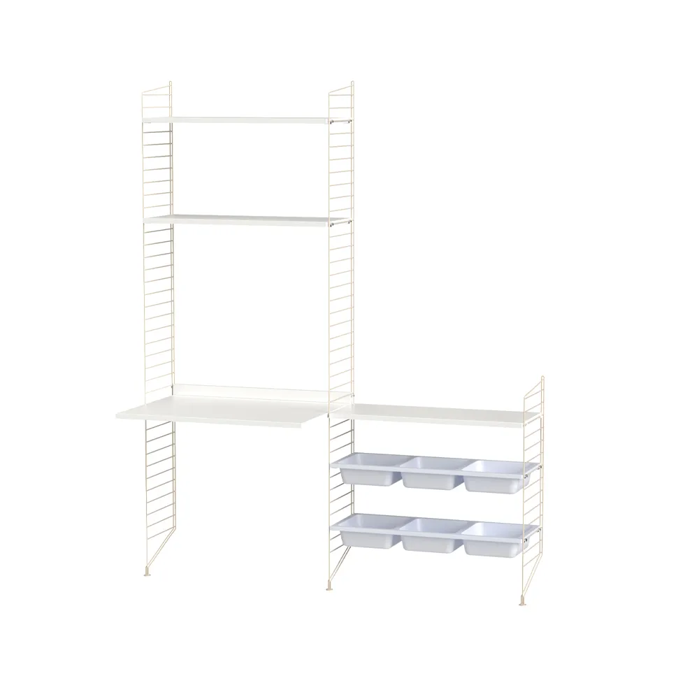 String barnerom hvit & beige - Kombinasjon E,  String