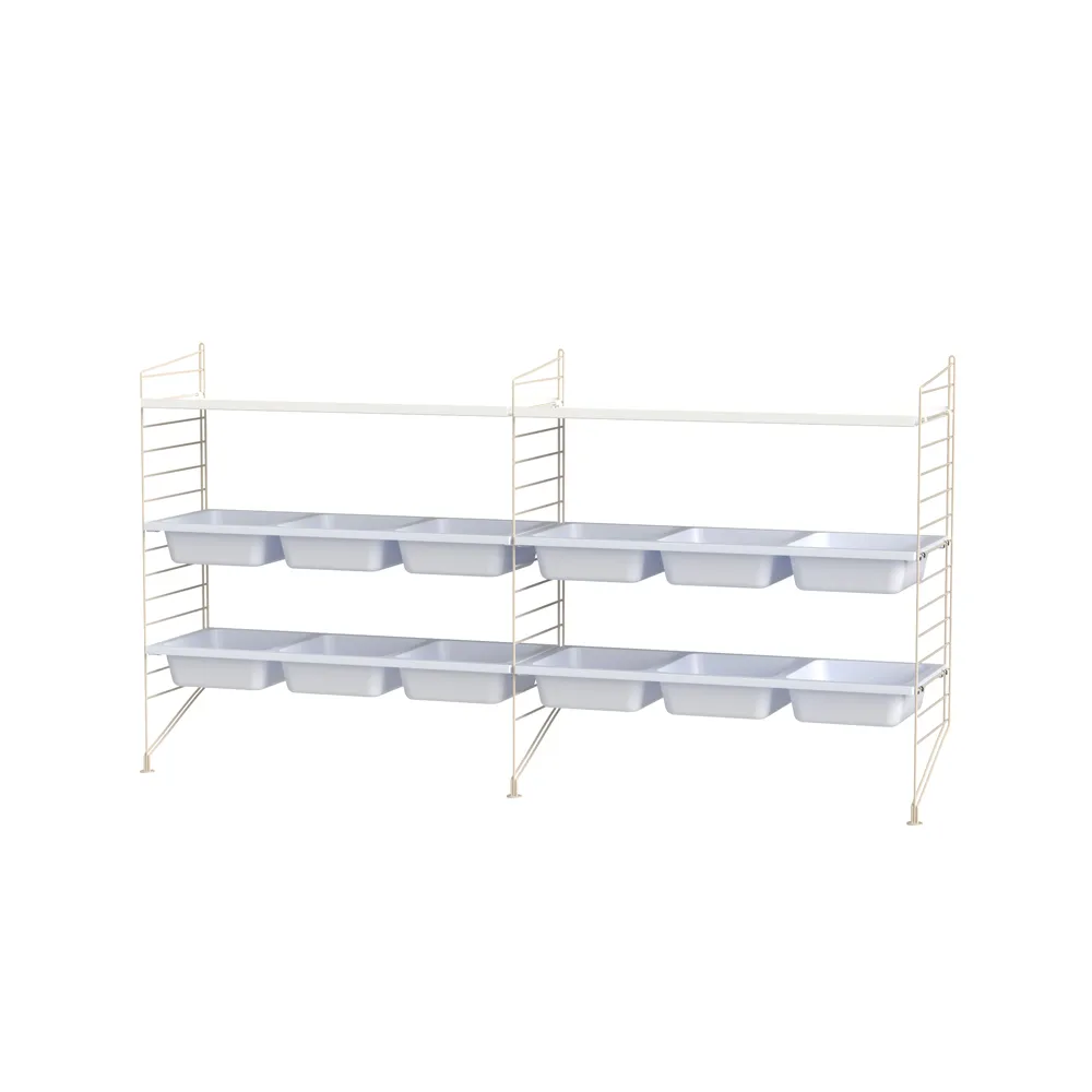String barnerom hvit & beige - Kombinasjon F,  String