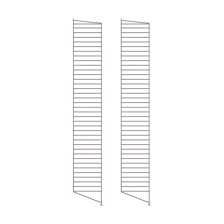 String gulvgavl - Mørkebrun, 200x30 cm, 2-pakning - String