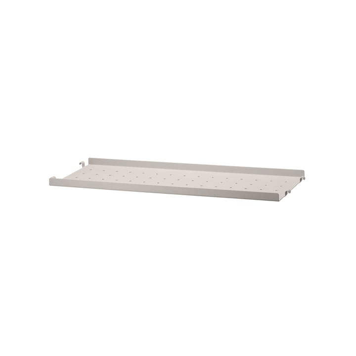String hylleplate metall - beige, 58x20 cm, lav kant - String