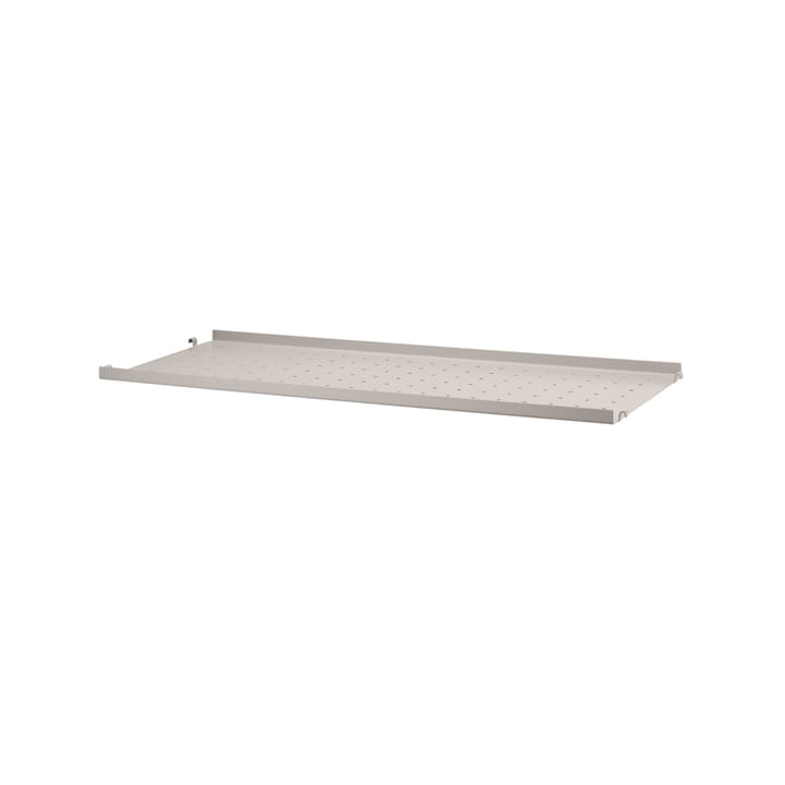 String hylleplate metall - beige, 78x30 cm, lav kant - String