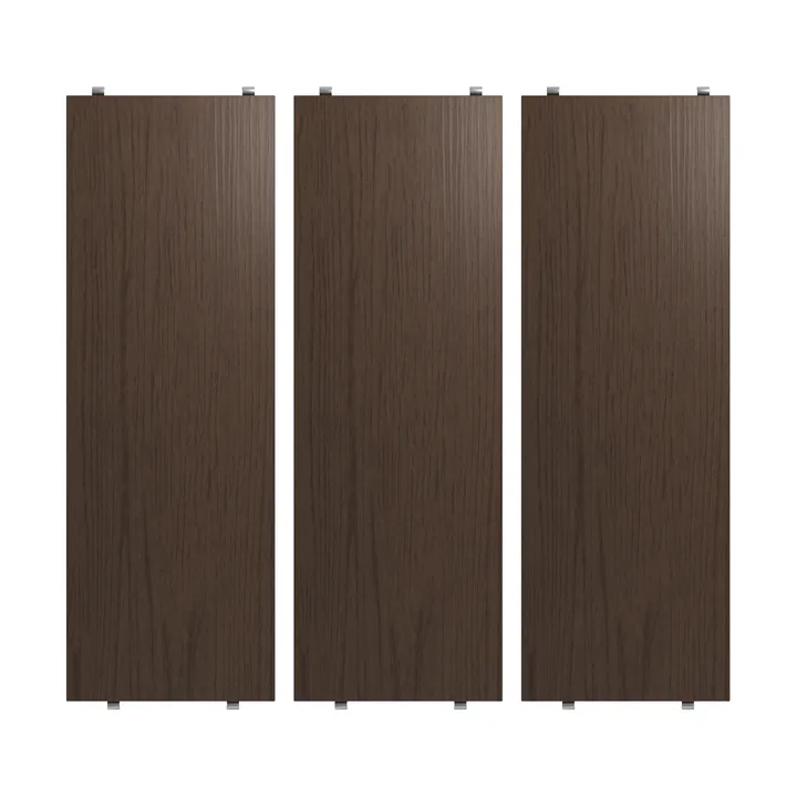 String hylleplate - Mørk eik, 58x20 cm, 3-pakning - String