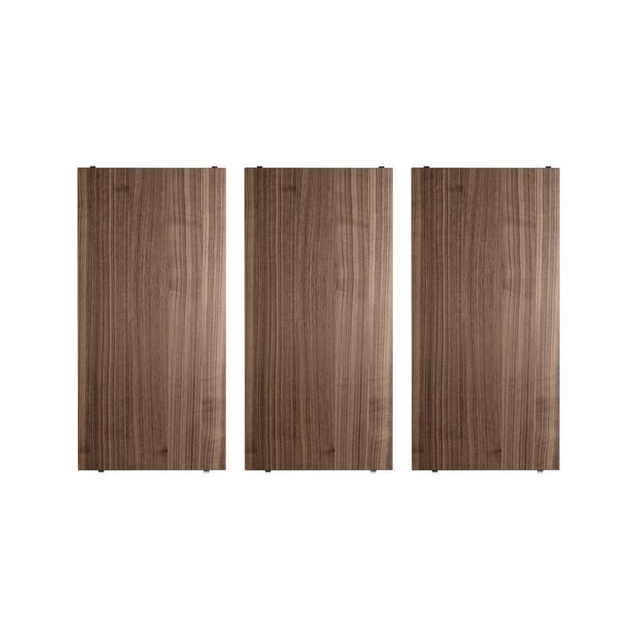 String hylleplate - valnøtt, 58x30 cm, 3-pk - String