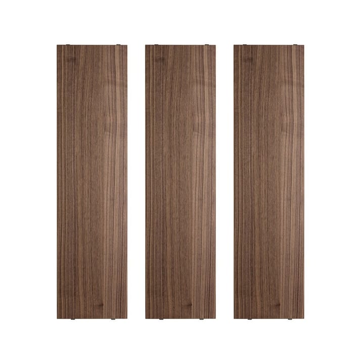 String hylleplate - valnøtt, 78x20 cm, 3-pk - String