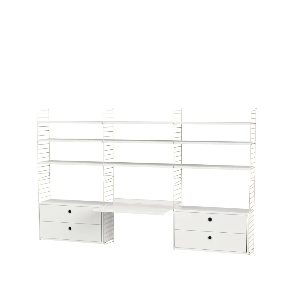 String kontor hvit & beige - Kombinasjon F,  String
