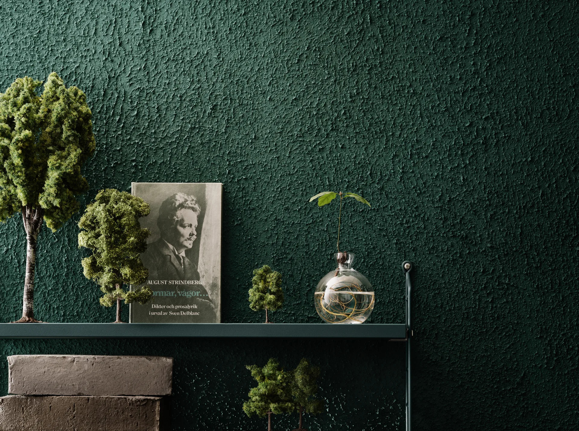 String Pocket vegghylle, Tegnérgrønn String