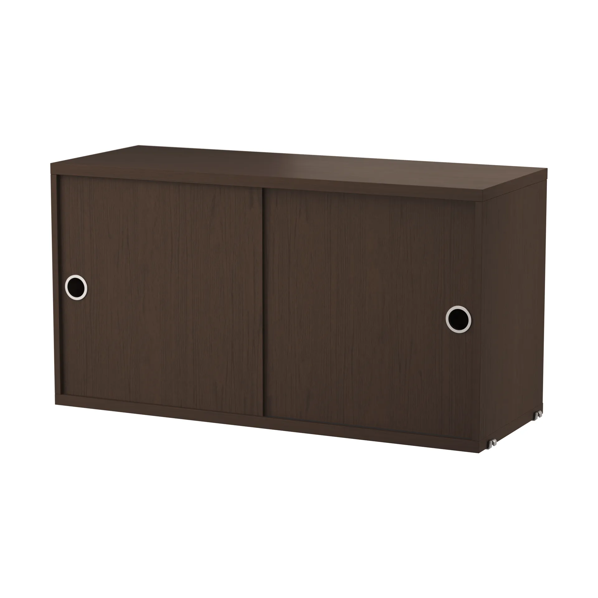 String skap med skyvedør, Mørk eik, 78x30 cm String