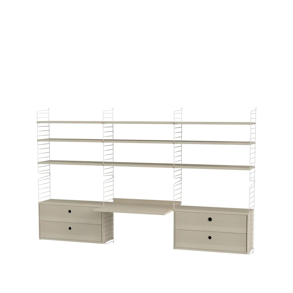 String soverom ask & hvit - Kombinasjon F,  String