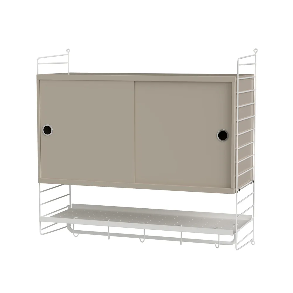 String soverom beige & hvit - Kombinasjon F,  String