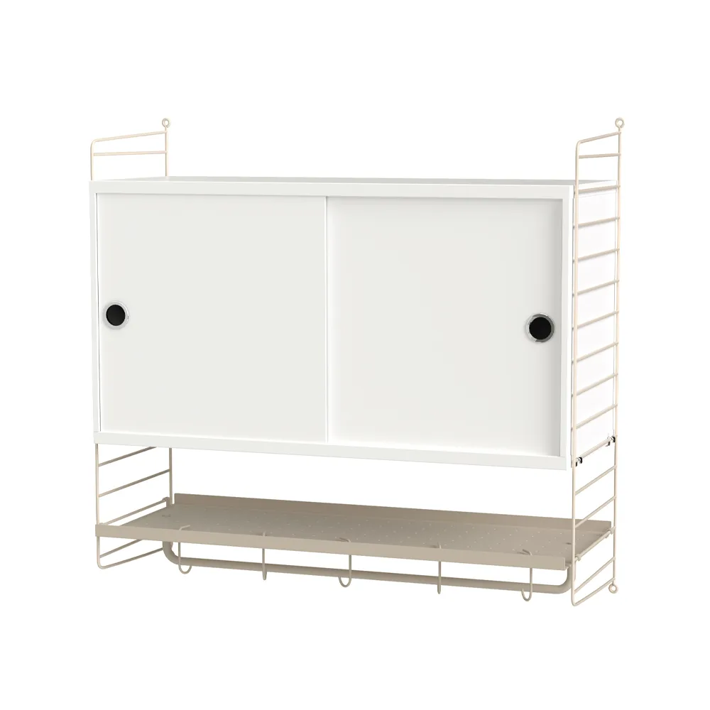 String soverom hvit & beige - Kombinasjon F,  String