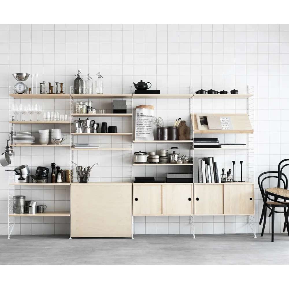 String veggavl, Brun, 75x30 cm, 2-pakning String