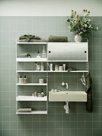 String veggavl - Hvit, 75x20 cm, 2-pakning - String