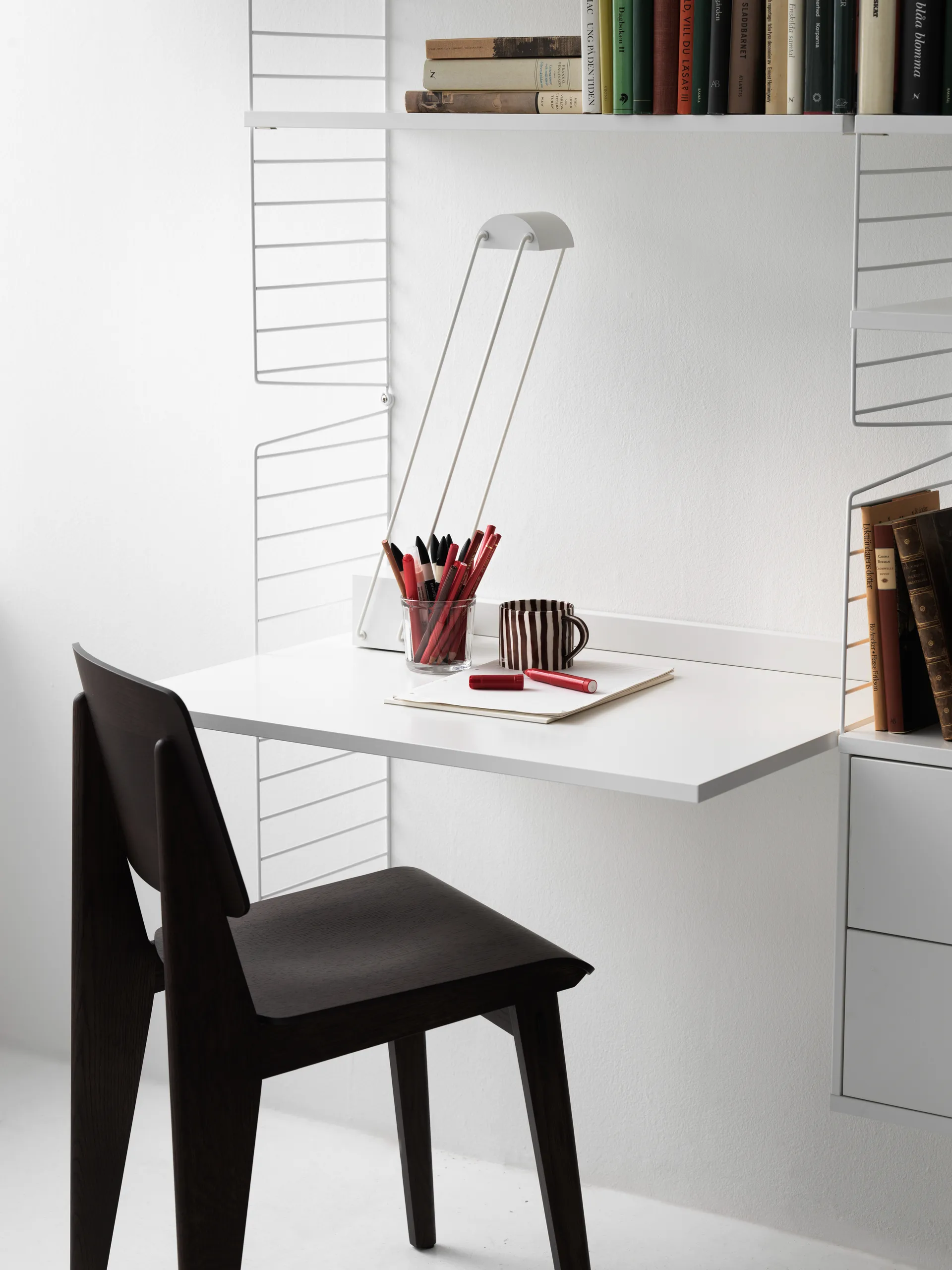 String veggavl, hvit, 75x30 cm, 2-pk String