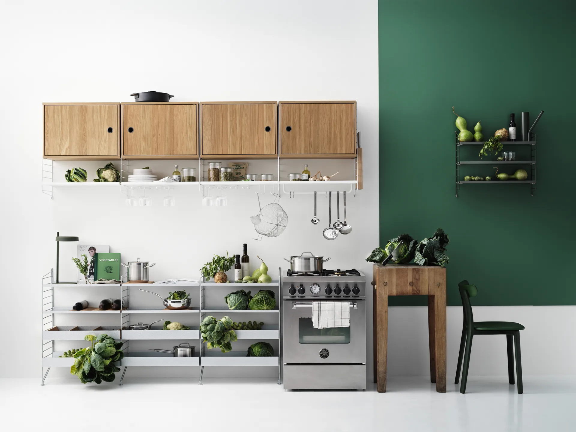 String veggavl, hvit, 75x30 cm, 2-pk String