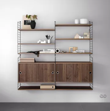 String veggavl - Svart, 75x20 cm, 1-pakning - String