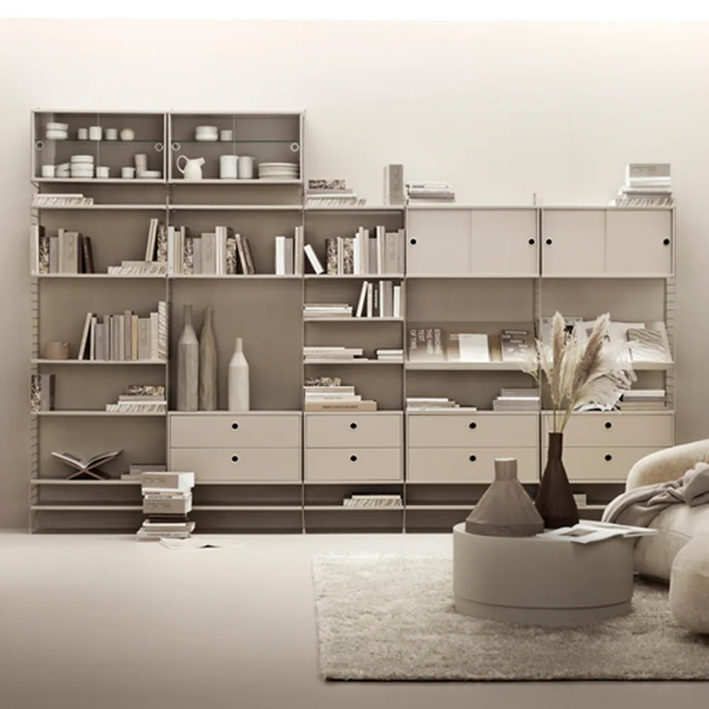 String vitrineskap, Beige, 78x30 cm String