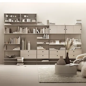 String vitrineskap - Beige, 78x30 cm - String