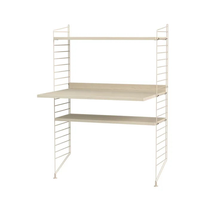 Stringhylle kontor ask & beige - Kombinasjon H - String