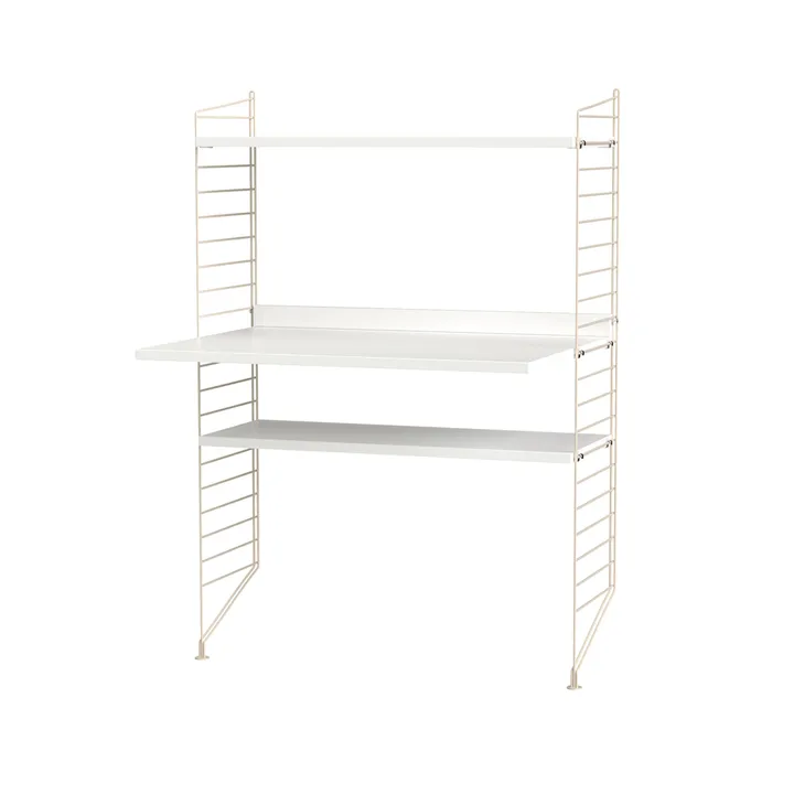 Stringhylle kontor hvit & beige - Kombinasjon H - String