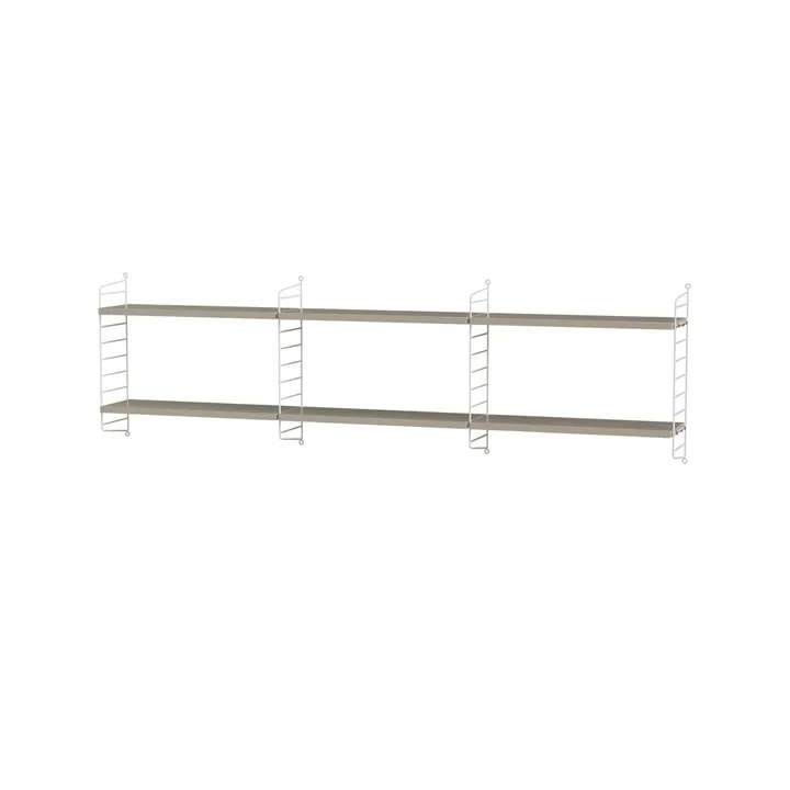 Stringhylle soverom beige & hvit - Kombinasjon E - String