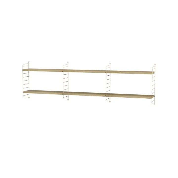 Stringhylle soverom eik & beige - Kombinasjon E - String