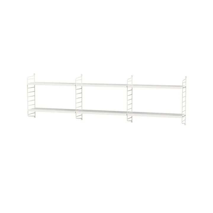Stringhylle soverom hvit & beige - Kombinasjon E - String