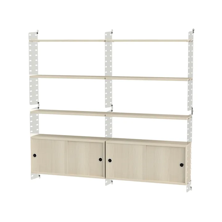 Stringhylle stue ask & plex - Kombinasjon C - String