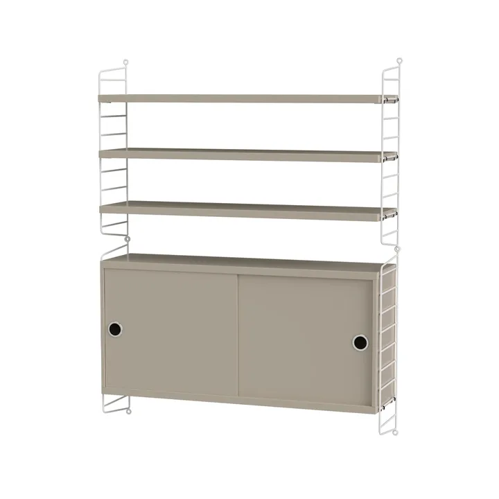 Stringhylle stue beige & hvit - Kombinasjon I - String