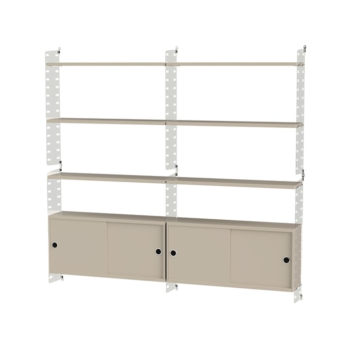 Stringhylle stue beige & plex - Kombinasjon C - undefined - String