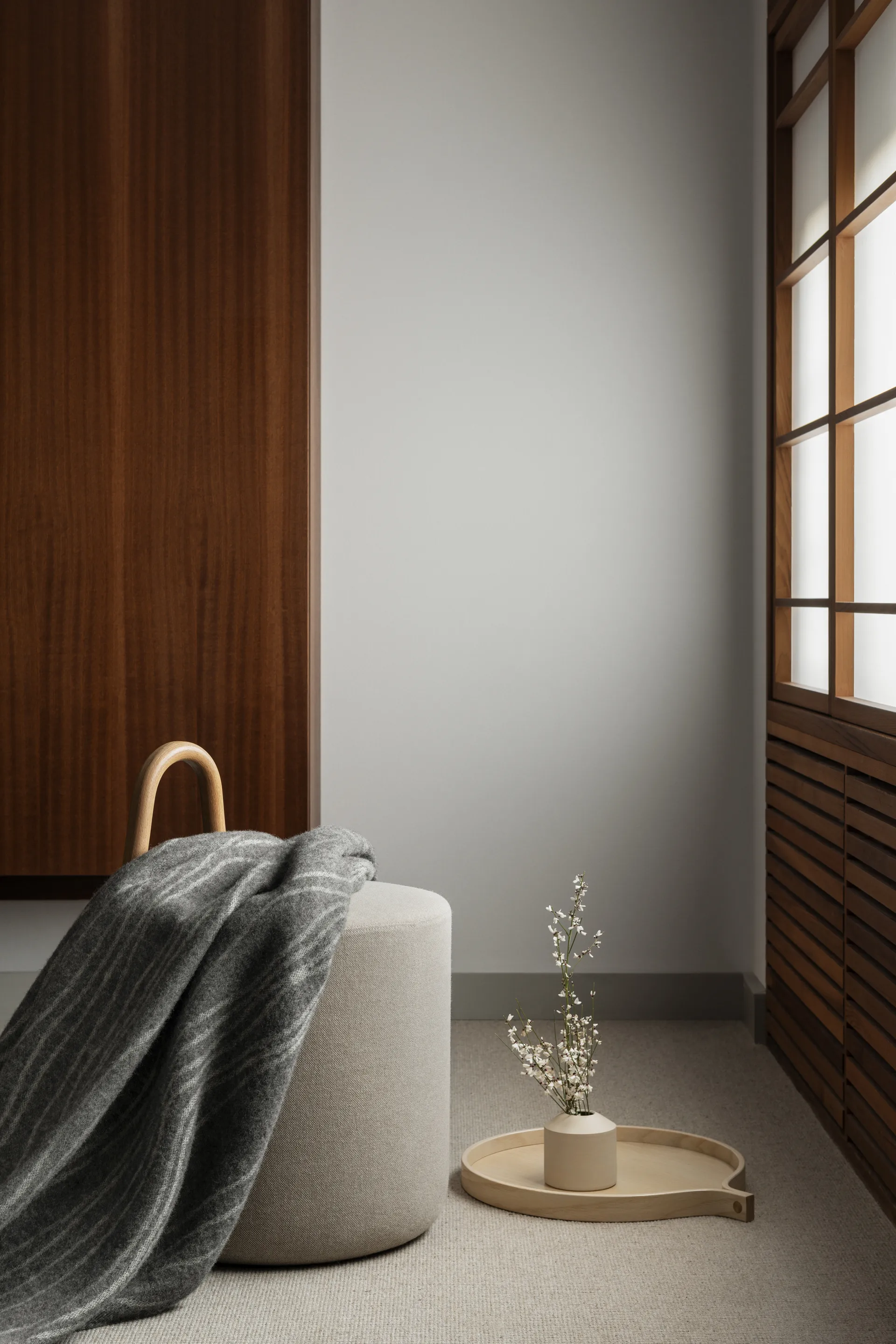 Comma brett Ø 40 cm, Lakkert ask Swedese